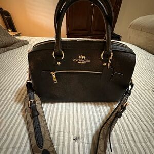 COACH black leather satchel